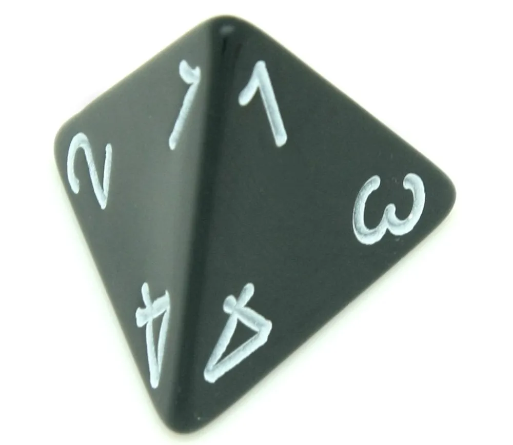Tout Pour le Jeu Dé 4 faces géant 1 à 4 opaque 31 mm jumbo à l'unité (couleur mise au hasard)