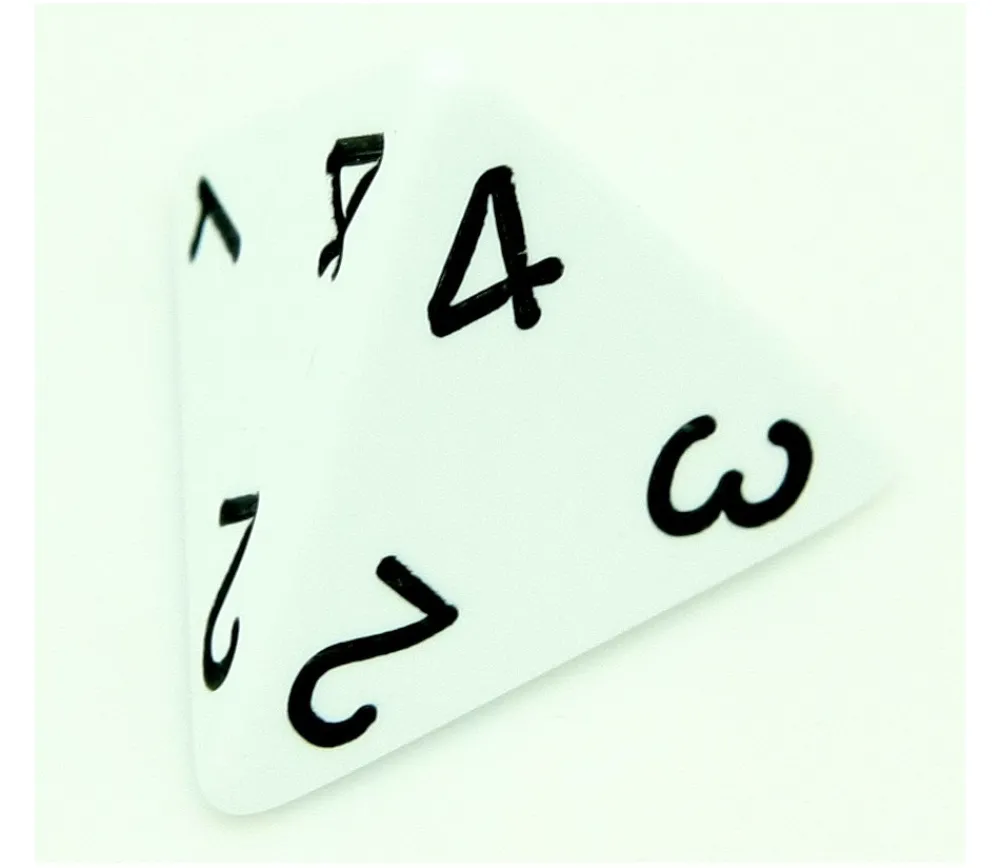 Tout Pour le Jeu Dé 4 faces géant 1 à 4 opaque 31 mm jumbo à l'unité (couleur mise au hasard)