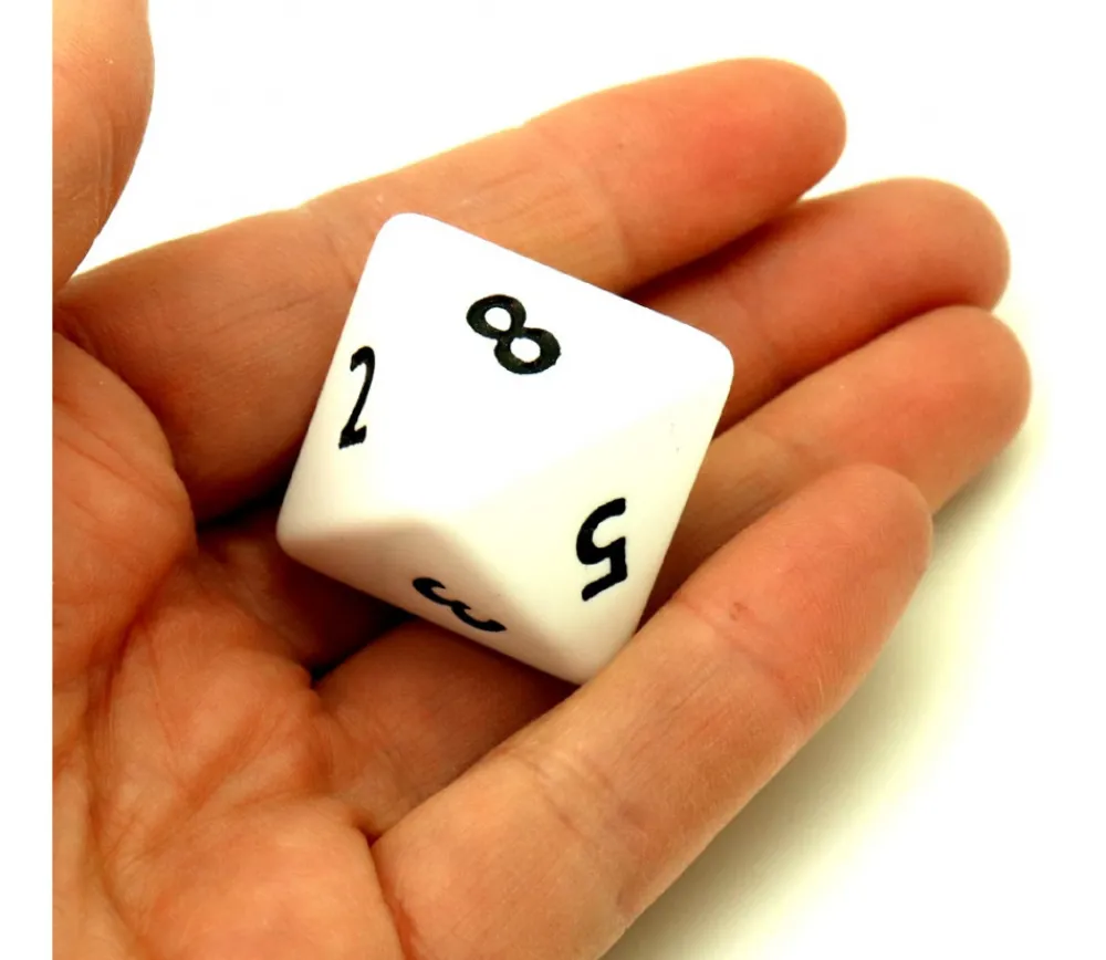 Tout Pour le Jeu Dé 8 faces géant d8 opaques JUMBO à l'unité (couleur au hasard)