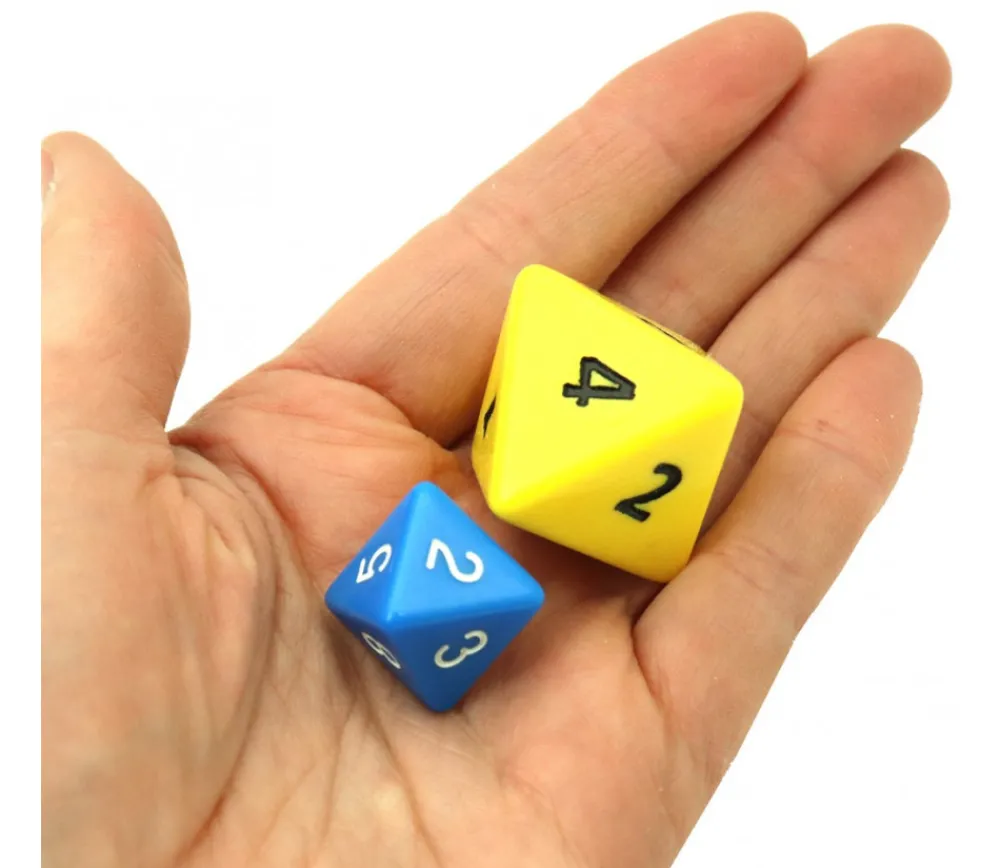 Tout Pour le Jeu Dé 8 faces géant d8 opaques JUMBO à l'unité (couleur au hasard)
