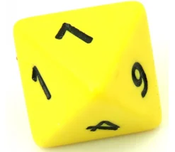 Tout Pour le Jeu Dé 8 faces géant d8 opaques JUMBO à l'unité (couleur au hasard)