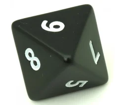 Tout Pour le Jeu Dé 8 faces géant d8 opaques JUMBO à l'unité (couleur au hasard)