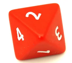 Tout Pour le Jeu Dé 8 faces géant d8 opaques JUMBO à l'unité (couleur au hasard)