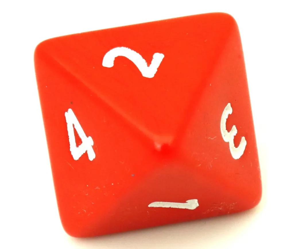 Tout Pour le Jeu Dé 8 faces géant d8 opaques JUMBO à l'unité (couleur au hasard)
