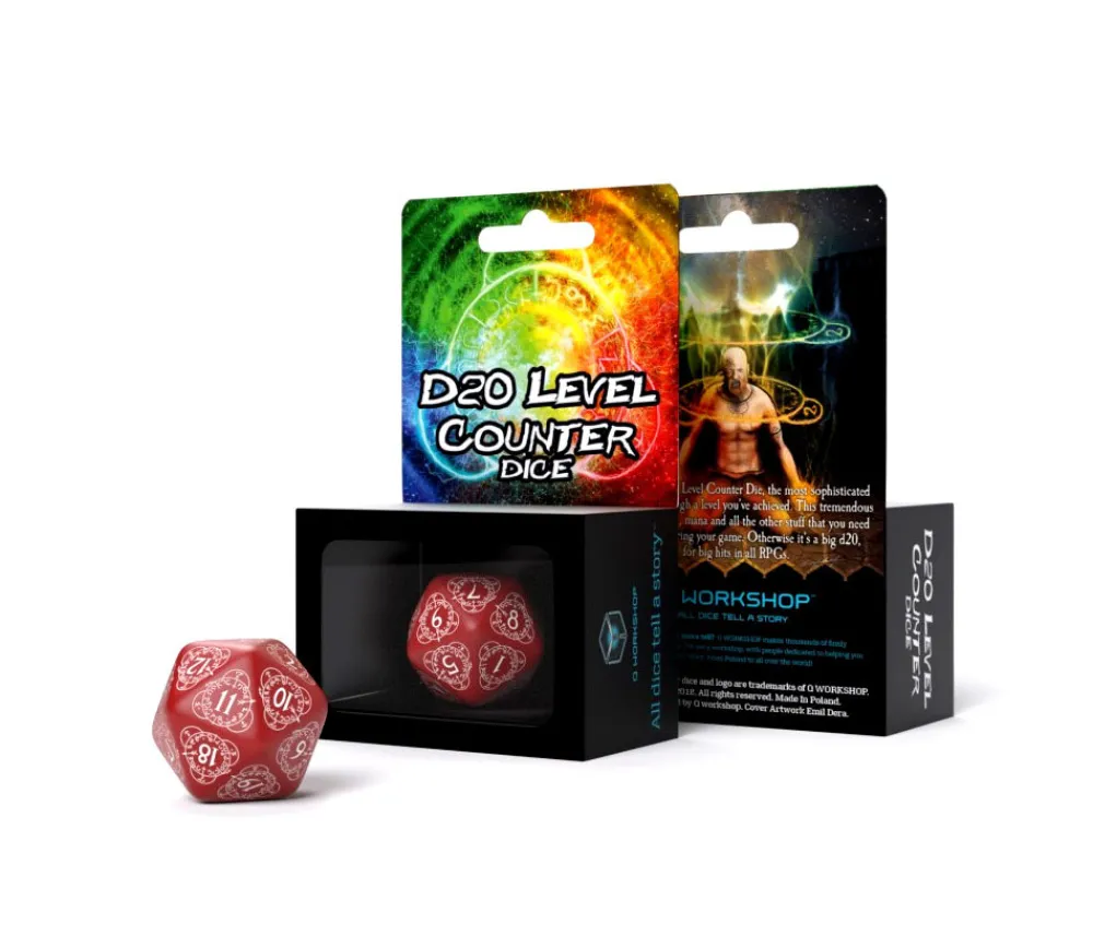 Tout Pour le Jeu Dé 20 faces géant effet graphique compteur de niveau rouge