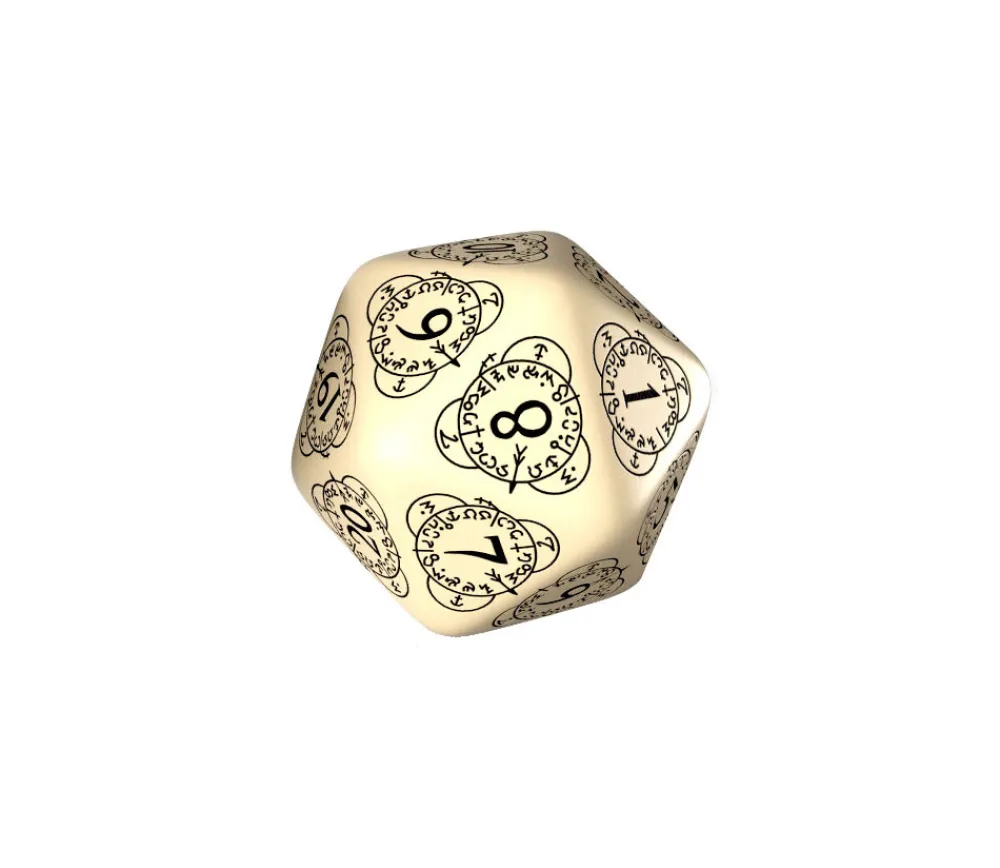 Tout Pour le Jeu Dé 20 faces géant effet graphique compteur de niveau beige