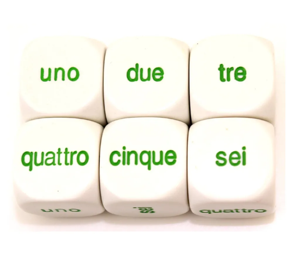 Tout Pour le Jeu Dé 6 faces italien 1 à 6 - uno a sei