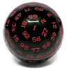 Tout Pour le Jeu Dé 100 faces noir et rouge D100 de jeu