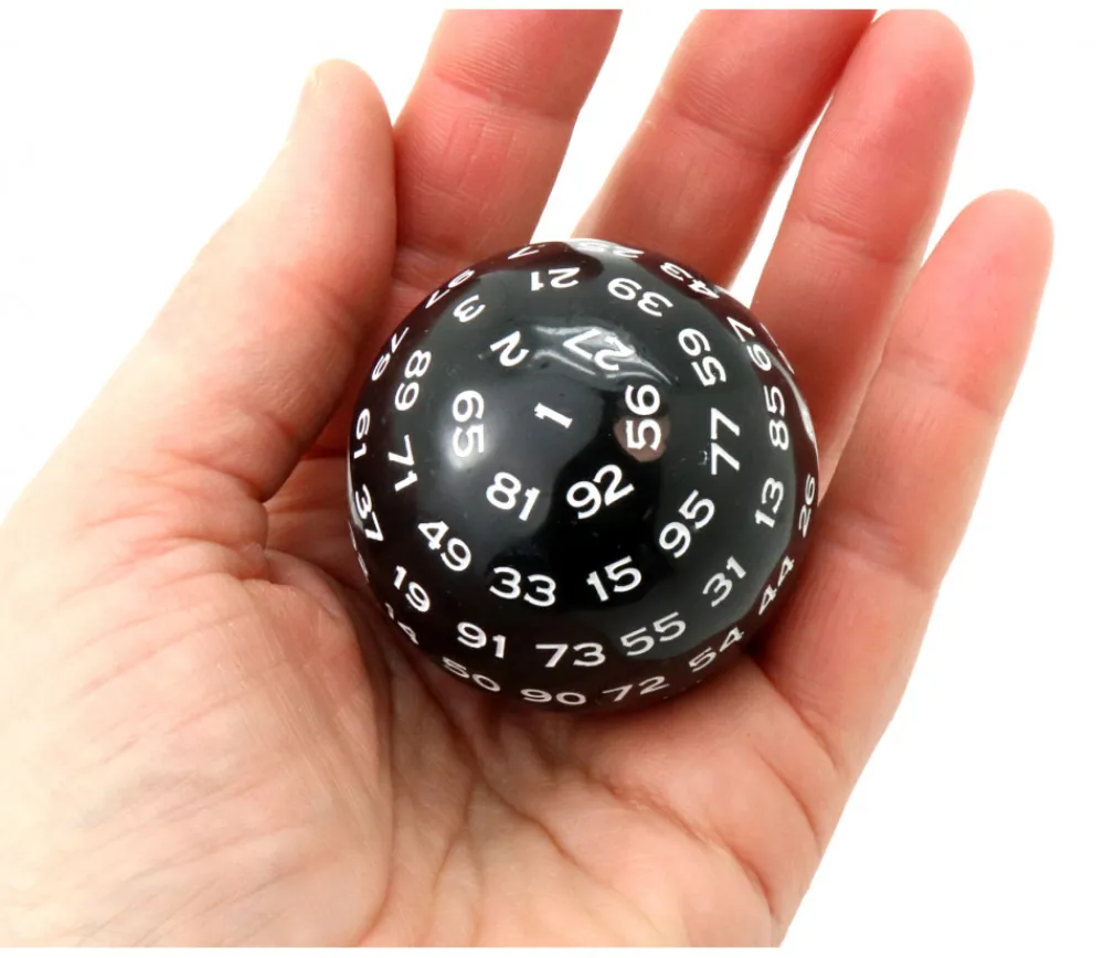 Tout Pour le Jeu Dé 100 faces noir et rouge D100 de jeu