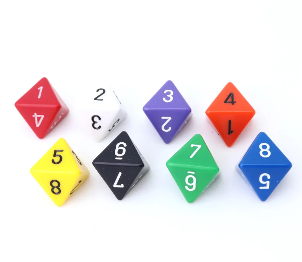 Tout Pour le Jeu Dé 8 faces opaque 1 à 8 pour jeu de société à l'unité
