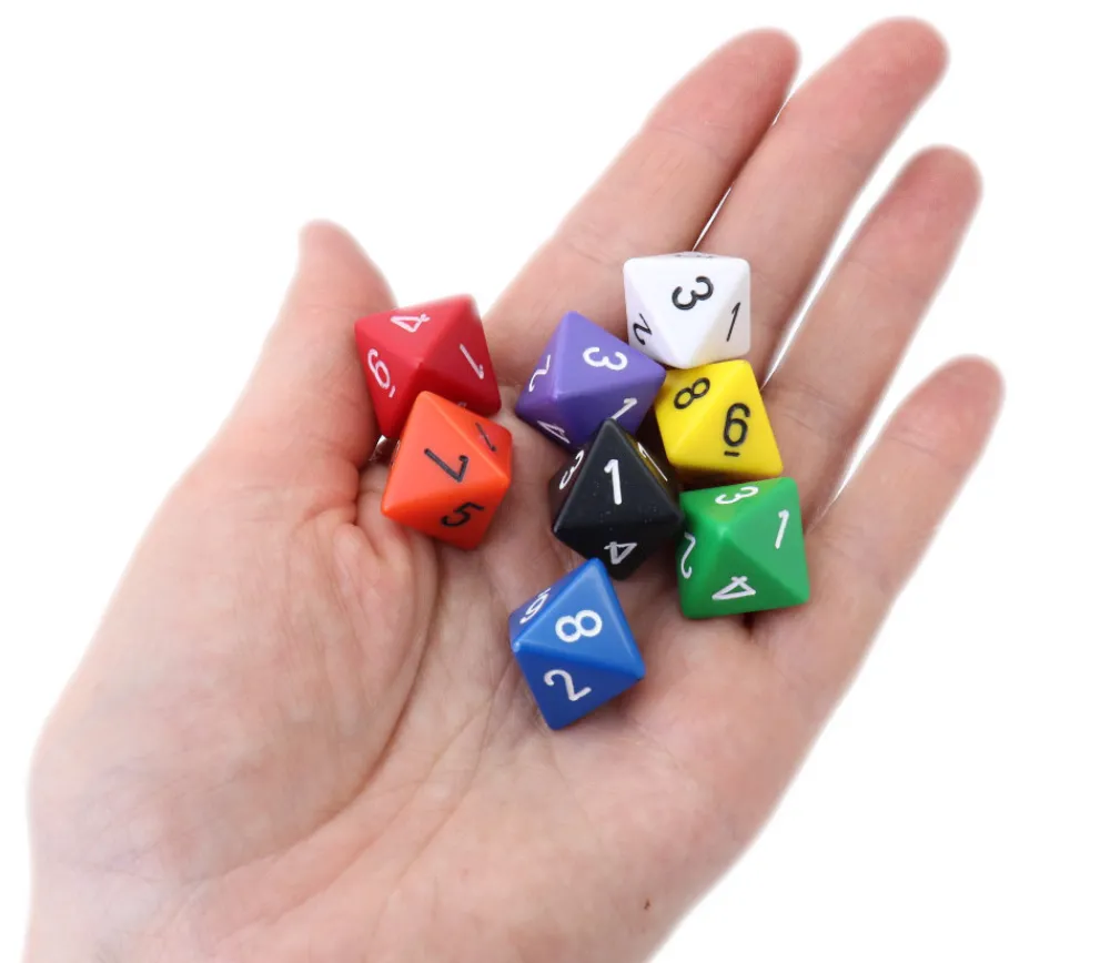 Tout Pour le Jeu Dé 8 faces opaque 1 à 8 pour jeu de société à l'unité