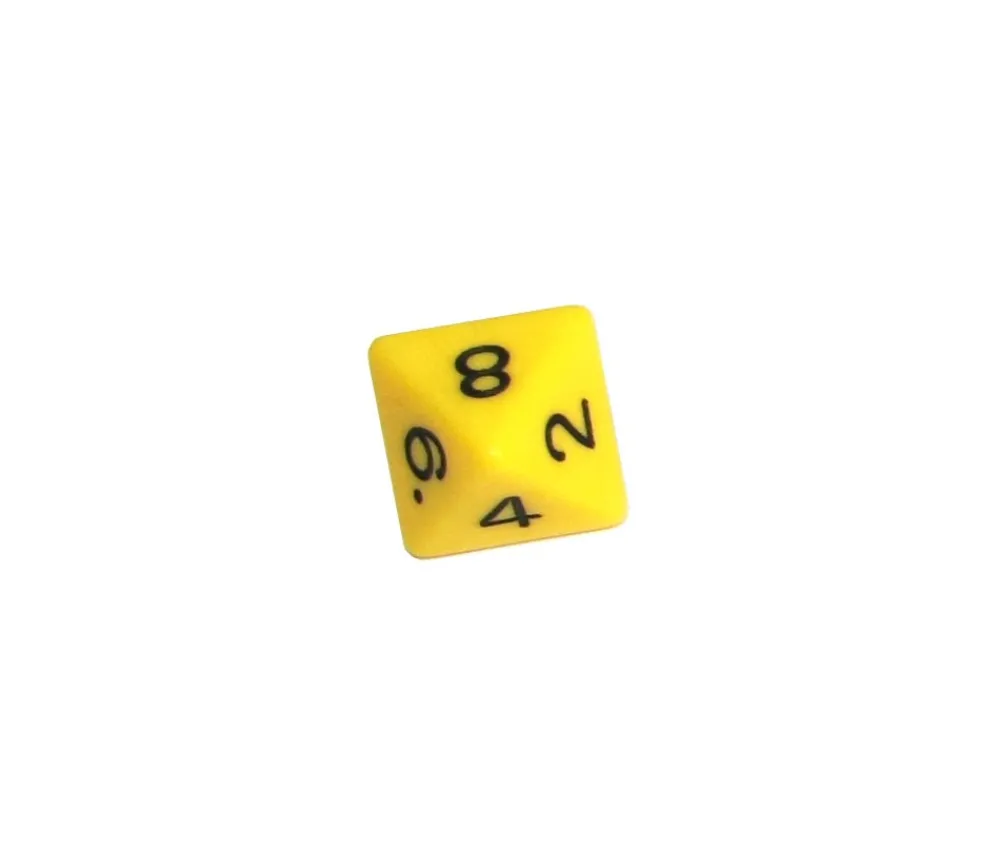 Tout Pour le Jeu Dé 8 faces opaque à l'unité (couleur au hasard)