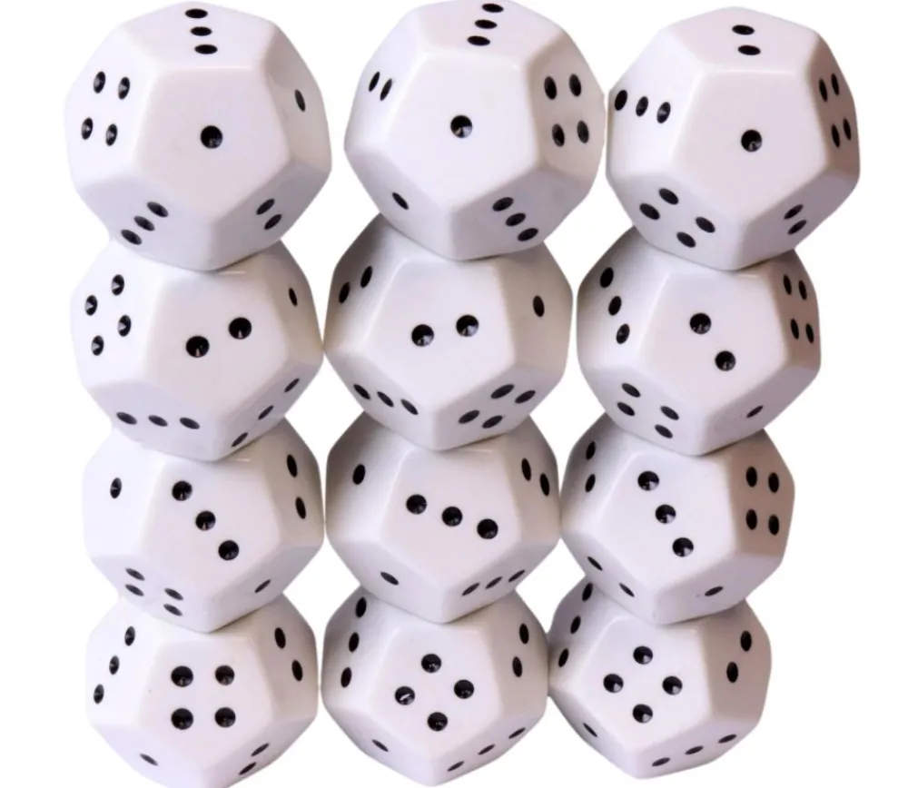 Tout Pour le Jeu Dé 12 faces points avec 3 fois 1 à 4 JUMBO