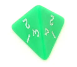 Tout Pour le Jeu Dé 4 faces pyramide 1 à 4 opaque à l'unité (couleur mise au hasard)