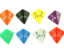Tout Pour le Jeu Dé 4 faces pyramide 1 à 4 opaque à l'unité (couleur mise au hasard)