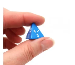 Tout Pour le Jeu Dé 4 faces pyramide 1 à 4 opaque à l'unité (couleur mise au hasard)