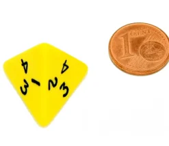 Tout Pour le Jeu Dé 4 faces pyramide 1 à 4 opaque à l'unité (couleur mise au hasard)