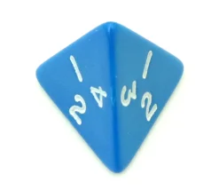 Tout Pour le Jeu Dé 4 faces pyramide 1 à 4 opaque à l'unité (couleur mise au hasard)