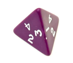 Tout Pour le Jeu Dé 4 faces pyramide 1 à 4 opaque à l'unité (couleur mise au hasard)