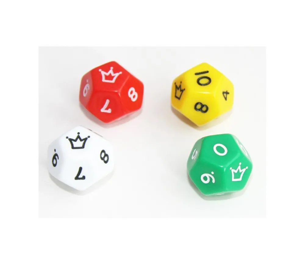 Tout Pour le Jeu Dé à jouer 12 faces 0-10 couronne à l'unité (couleur mise au hasard)