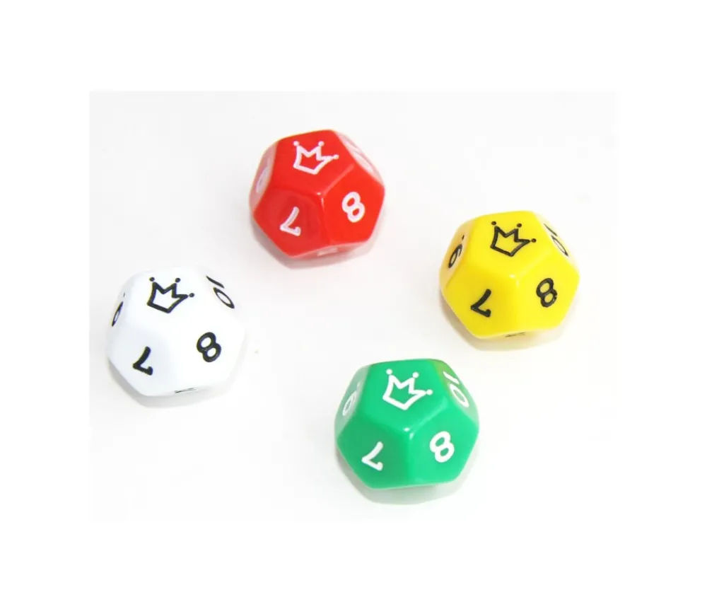 Tout Pour le Jeu Dé à jouer 12 faces 0-10 couronne à l'unité (couleur mise au hasard)