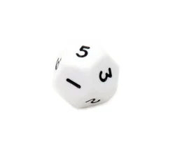 Tout Pour le Jeu Dé à jouer 12 faces opaques dodécaèdre à l'unité (couleur mise au hasard)