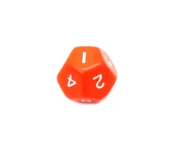 Tout Pour le Jeu Dé à jouer 12 faces opaques dodécaèdre à l'unité (couleur mise au hasard)