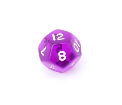Tout Pour le Jeu Dé à jouer 12 faces translucides dodécaèdre à l'unité (couleur mise au hasard)