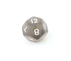 Tout Pour le Jeu Dé à jouer 12 faces translucides dodécaèdre à l'unité (couleur mise au hasard)