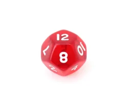 Tout Pour le Jeu Dé à jouer 12 faces translucides dodécaèdre à l'unité (couleur mise au hasard)