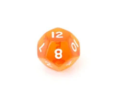 Tout Pour le Jeu Dé à jouer 12 faces translucides dodécaèdre à l'unité (couleur mise au hasard)