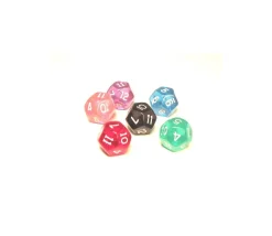 Tout Pour le Jeu Dé à jouer 12 faces translucides dodécaèdre à l'unité (couleur mise au hasard)