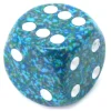 Tout Pour le Jeu Dé à jouer 16 mm effet granit Speckled Sea bleu points blancs