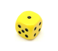 Tout Pour le Jeu Dé à jouer 22 mm jaune de 1 à 6