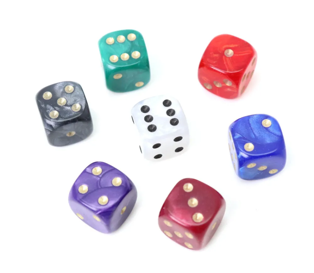 Tout Pour le Jeu Dé à jouer 12 mm nacré à l'unité couleur à choisir