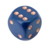Tout Pour le Jeu Dé à jouer 16 mm opaque bleu nuit points cuivrés D6 Chessex
