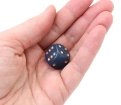 Tout Pour le Jeu Dé à jouer 16 mm opaque bleu nuit points cuivrés D6 Chessex