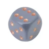 Tout Pour le Jeu Dé à jouer 16 mm opaque gris foncé points cuivrés Chessex
