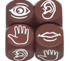 Tout Pour le Jeu Dé à jouer 4 sens : vue, toucher, goût, ouïe