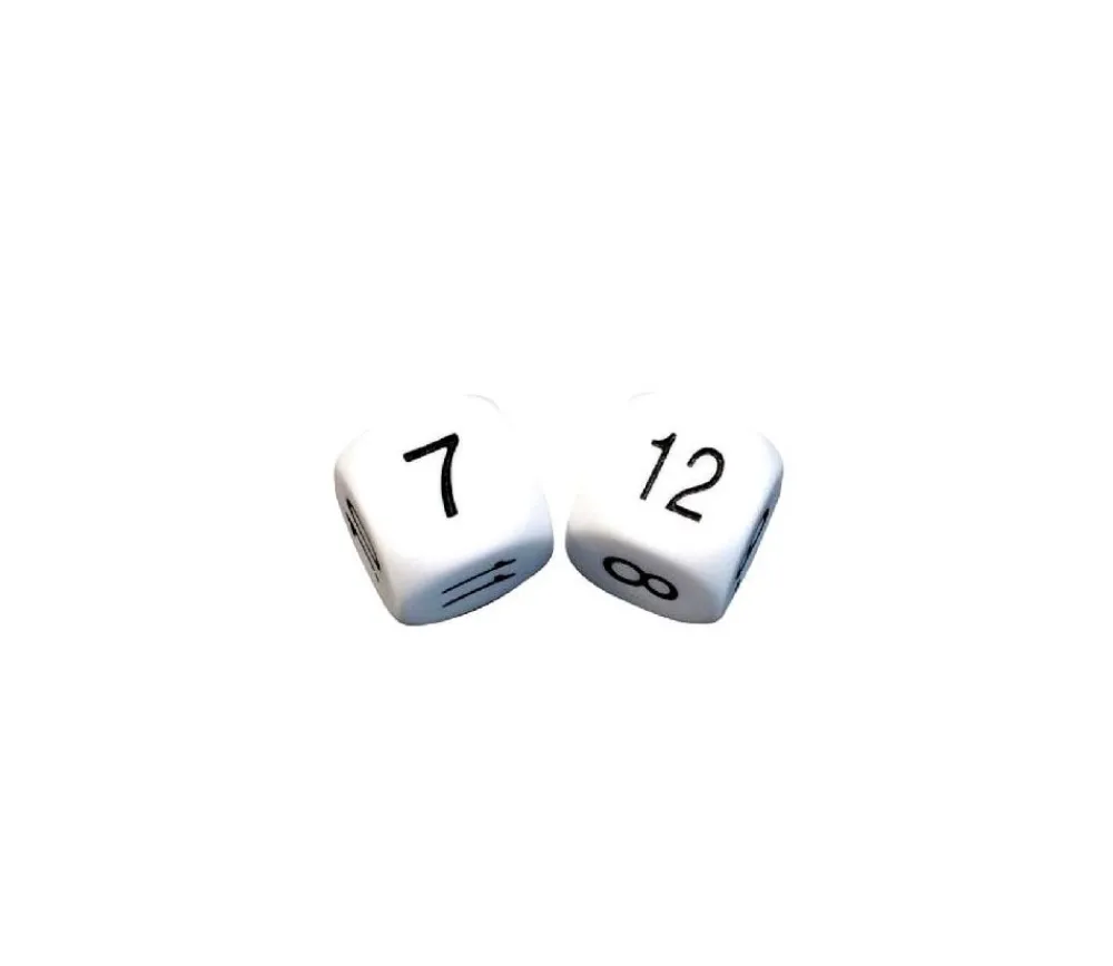 Tout Pour le Jeu Dé à jouer BLANC 16 mm chiffres 7 à 12