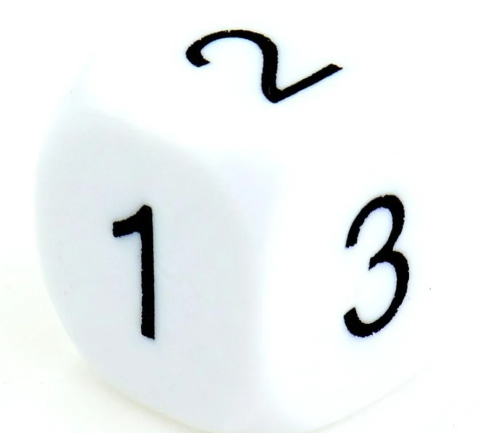 Tout Pour le Jeu Dé à jouer BLANC 16 mm chiffres 123