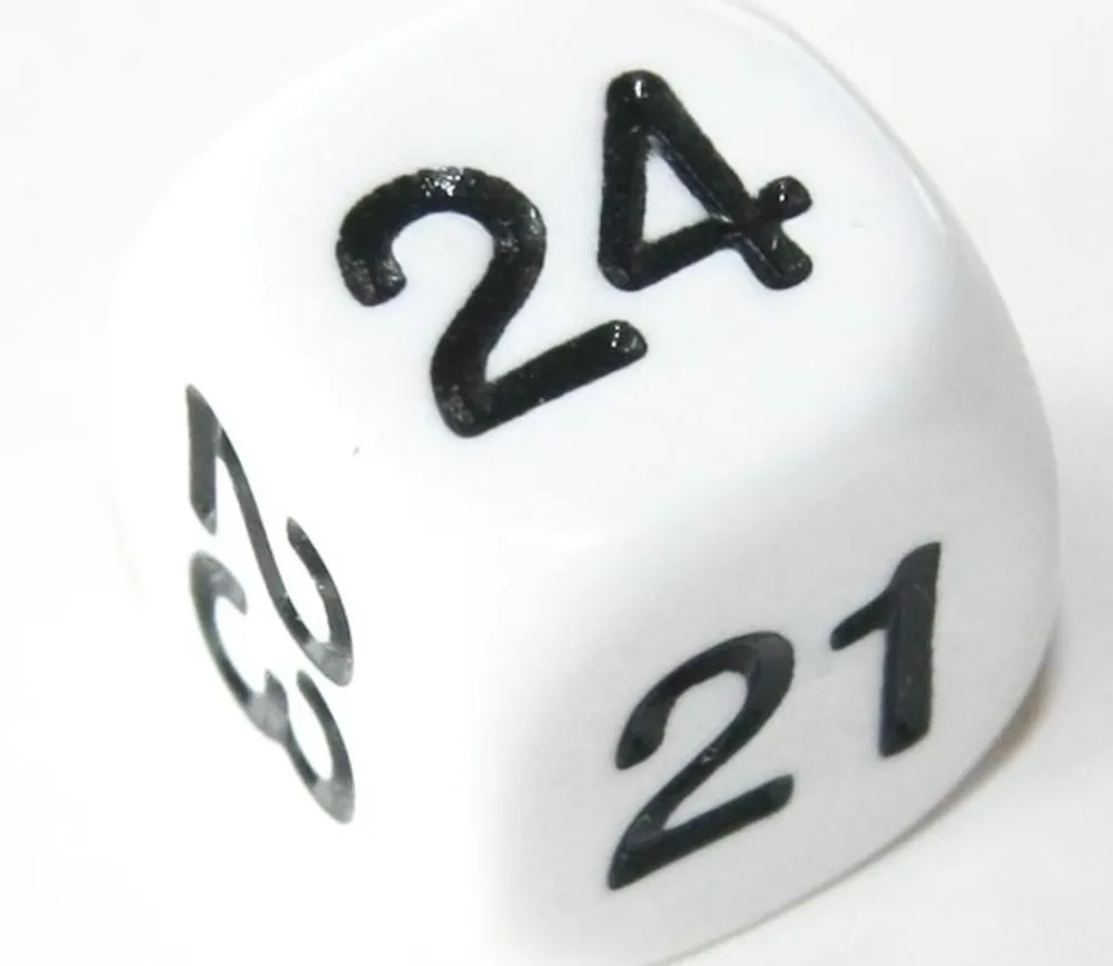 Tout Pour le Jeu Dé à jouer BLANC 16 mm chiffres 19 à 24