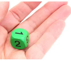 Tout Pour le Jeu Dé à jouer bois chiffres 1 2 3 1 2 3 vert en 16 mm