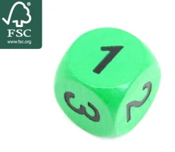 Tout Pour le Jeu Dé à jouer bois chiffres 1 2 3 1 2 3 vert en 16 mm