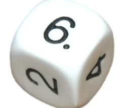 Tout Pour le Jeu Dé à jouer chiffres 123456 16 mm de côté BLANC