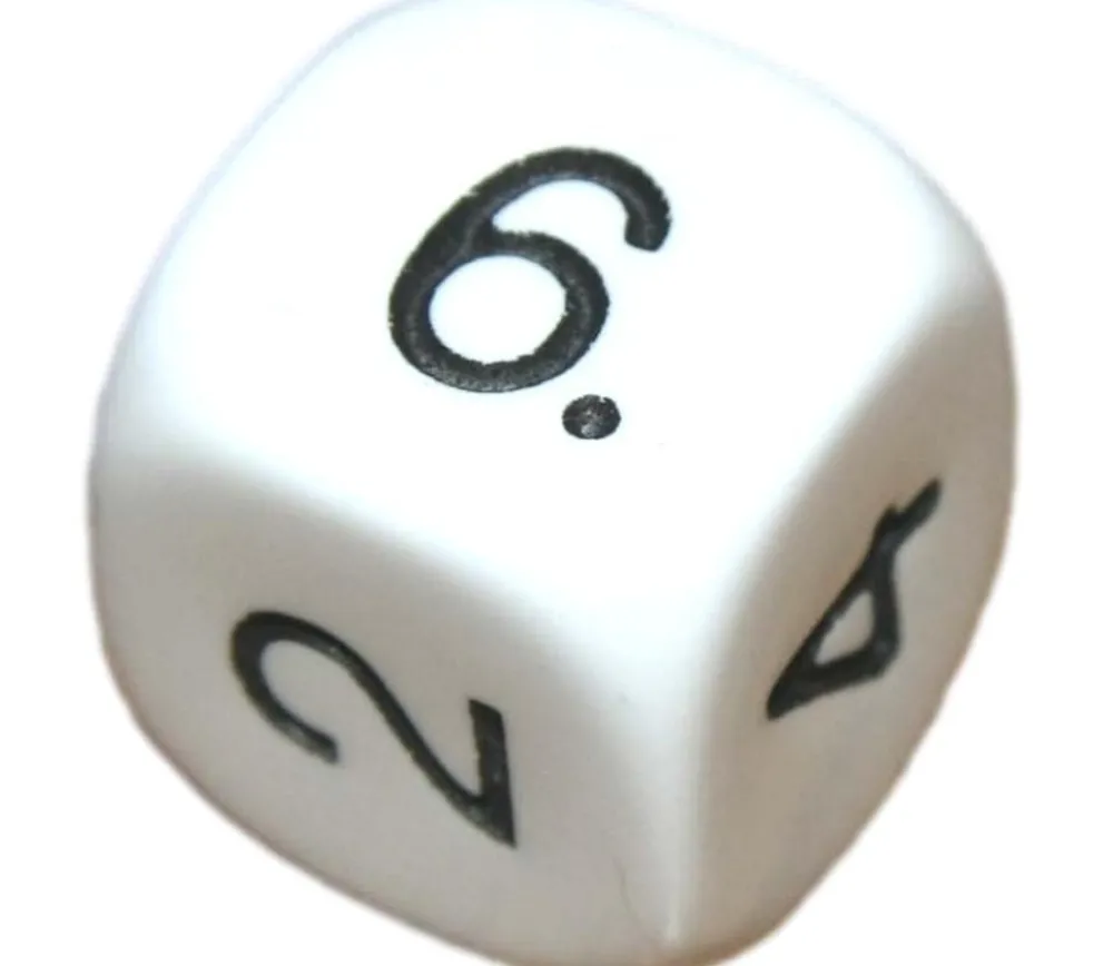 Tout Pour le Jeu Dé à jouer chiffres 123456 16 mm de côté BLANC