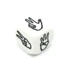 Tout Pour le Jeu Dé à jouer main et doigts levés 123456 en 22 mm