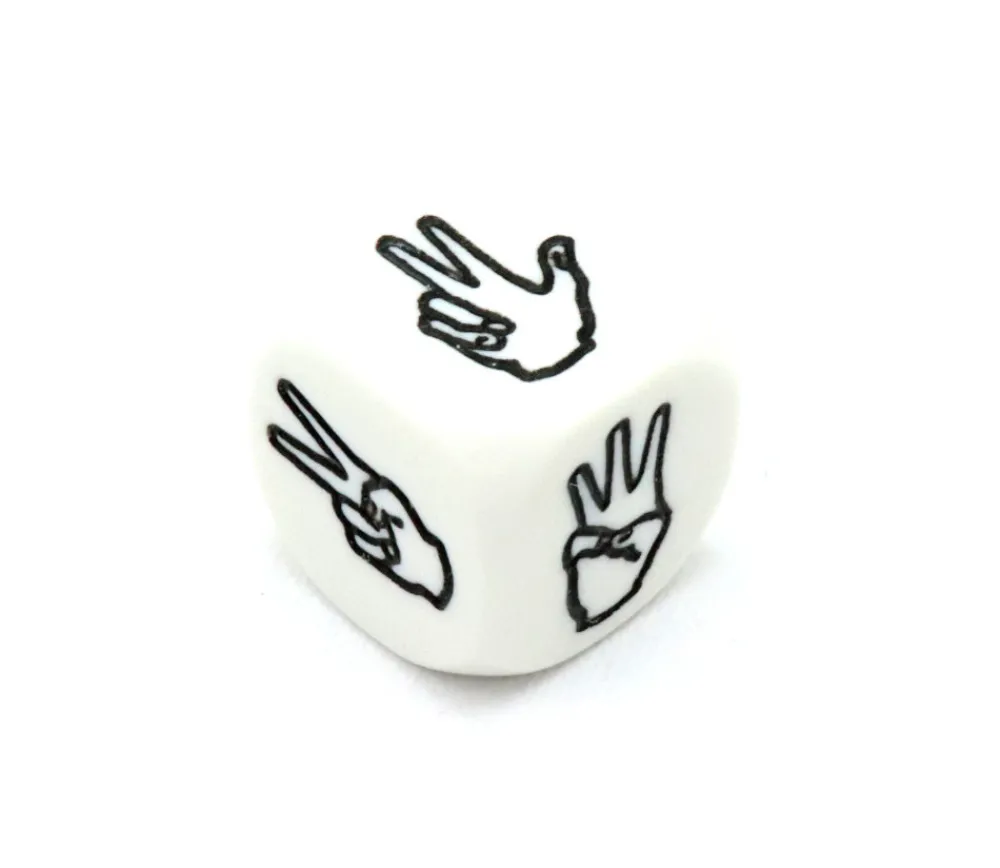 Tout Pour le Jeu Dé à jouer main et doigts levés 123456 en 22 mm