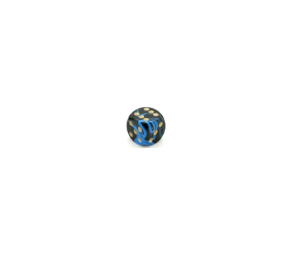 Tout Pour le Jeu Dé à jouer marbré bleu/noir 16 mm