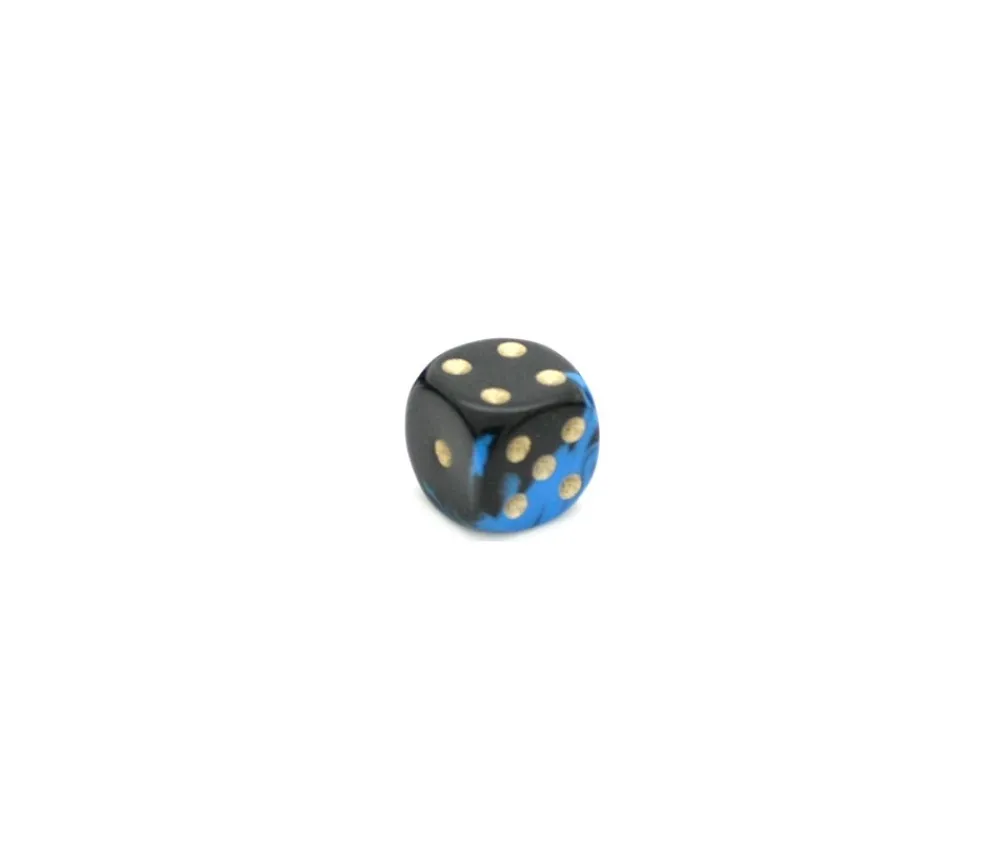 Tout Pour le Jeu Dé à jouer marbré bleu/noir 16 mm